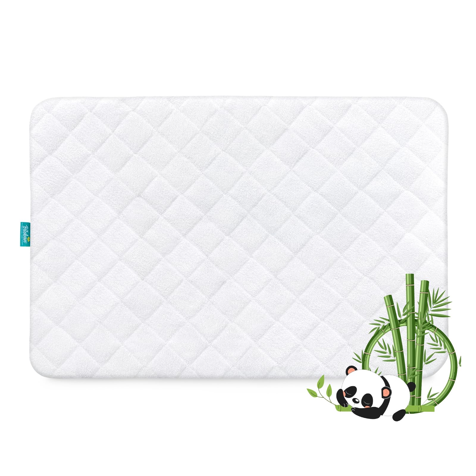 Photo 1 of Waterproof Pack and Play Mattress Pad Cover, Pack and Play Mattress Protector Sheets Fitted, Viscose Terry Surface, Ultra Soft and Skin-Friendly, Washer & Dryer Friendly, White