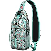 Wakasui Corgi Crossbody Sling Backpack Mini Water Resistant Sling Bag with Adjustable Chest Strap Backpack for Outdoor Hiking Cycling Sports - Corgi Gifts for Women