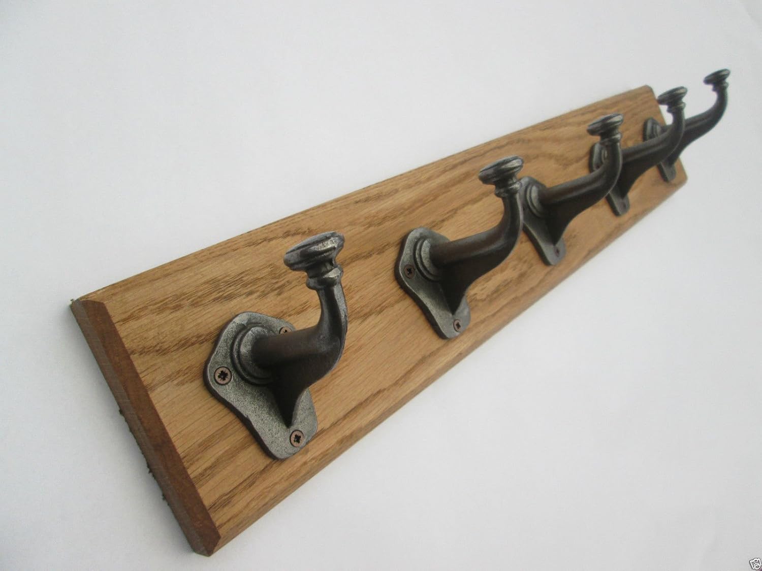 IRONMONGERY WORLD® in 9 Sizes Solid Oak Wooden Cloakroom Hallway Coat ...