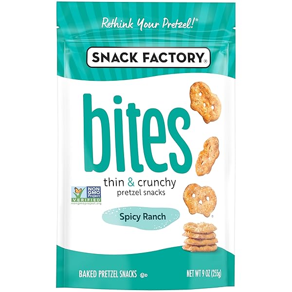 SNACK FACTORY SPICY RANCH BITES, 9 OZ BAG