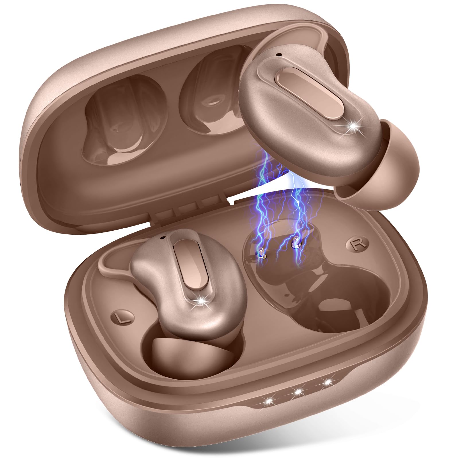 sleep earbuds, mini anc wireless earbuds bluetooth 5.4 headphones deep bass stereo, 48h playtime ear