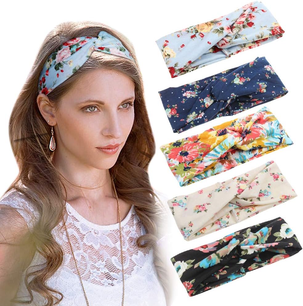 GoHZQ Sports Women Headband Hair Band for Adult Women Non Slip Wicking Stretchy Head Band for Sports,Yoga,Dancing,Running,Cycling,Swimming