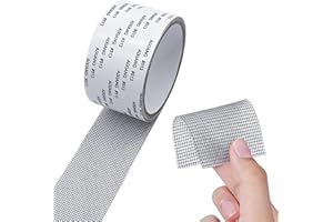 GIUPRE Screen Repair Tape - 2" x 15FT Window Screen Repair Tapes for Windows & Door Mesh Tears Holes, Strong Adhesive Screens Tapes Repair Mesh, Window Screens Repairs Kit(Grey)