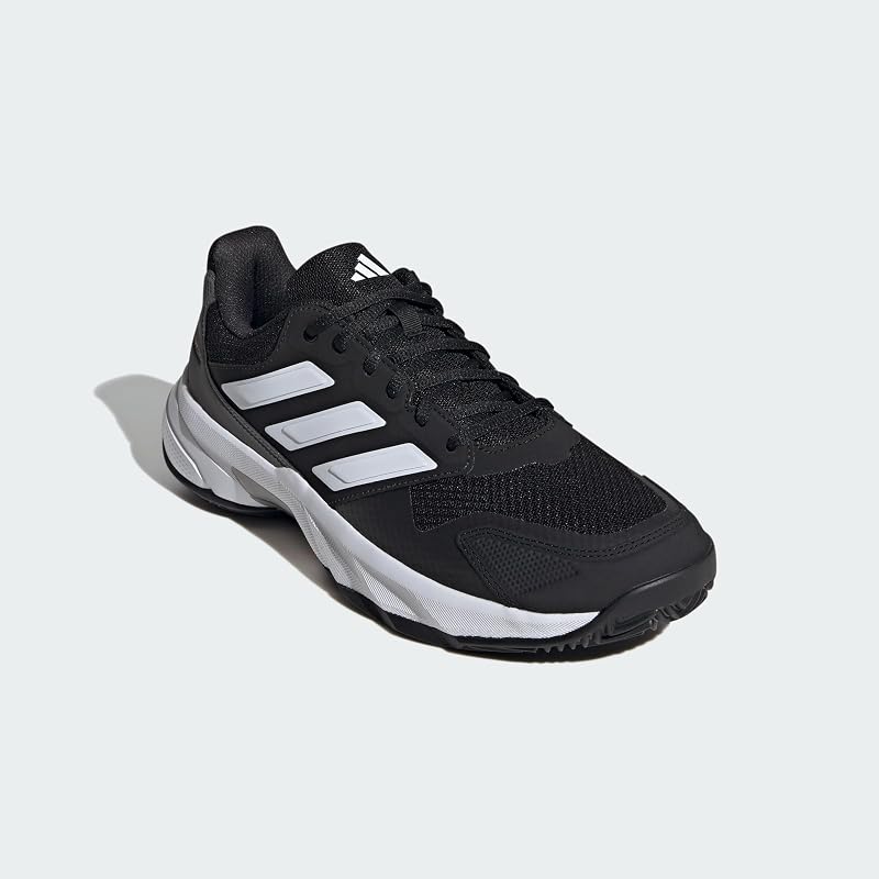 Ténis masculinos Courtjam Control 3 em terra batida, Core Black/Cloud White/Grey Four, 42 EU — foto 6 de 8