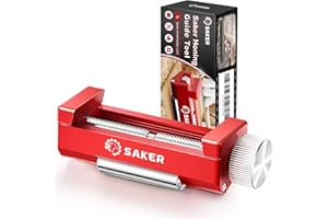 Saker Honing Guide Tool Upgraded - Off-Center Sharpening Holder for Short Woodworking-Chisels and Planes width 0.2-2.55 inches,RED…