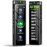136GB AI Voice Recorder, TIMMKOO Digital Voice Recorder with Playback, Offline Transcribe and Online Summarize/Mindmap/Translation Base on AI Technology, Voice Activated Audio Recorder (Black)