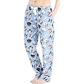 PajamaMania Women's Cotton Flannel Pajama PJ Pants with Pockets