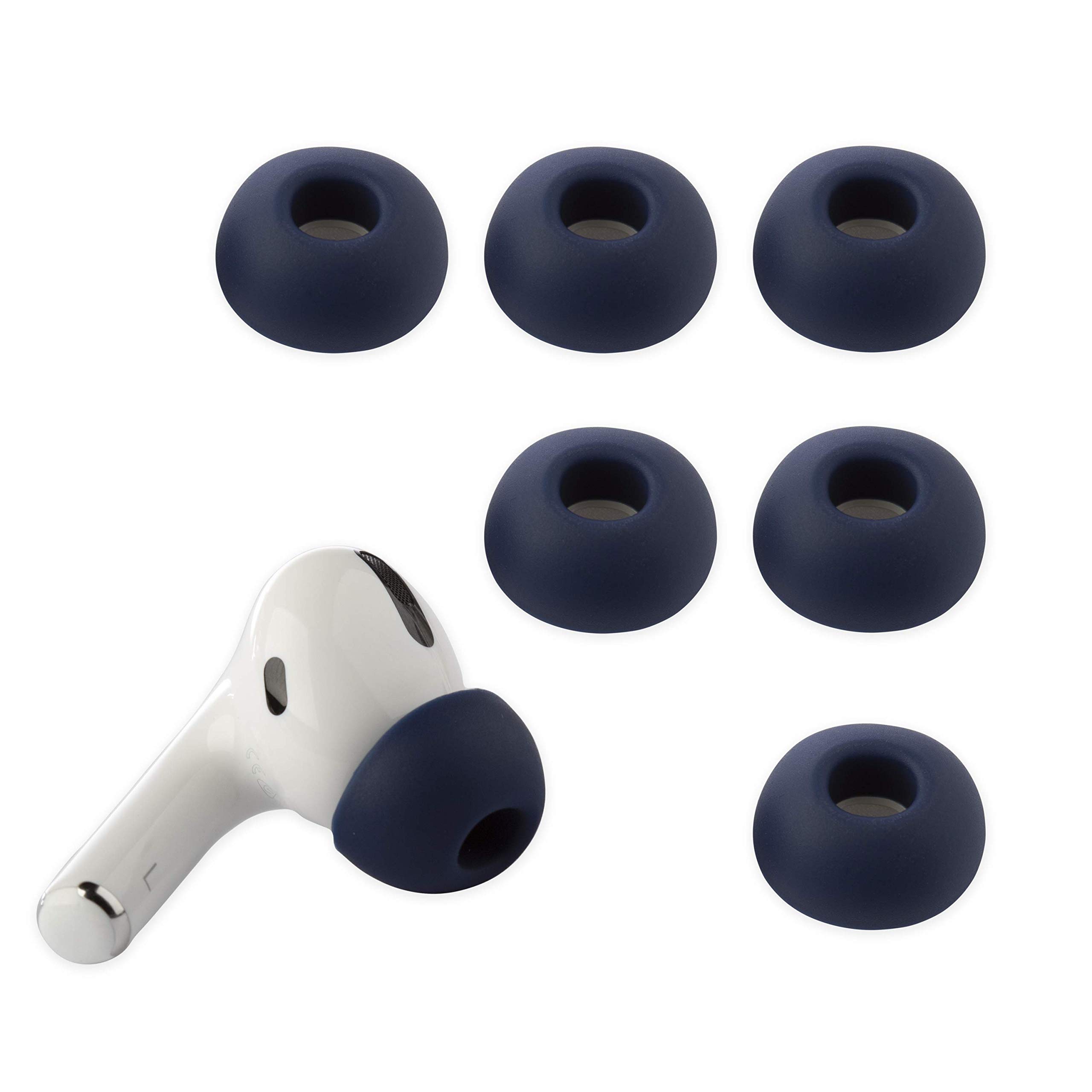 Xcessor (M 3 Pairs(6 Pcs) Medium Size Replacement Silicone Earbuds Earbuds for Airpods Pro Dark Blue
