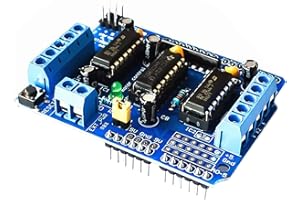 ASYWISH L293D Motor Drive Shield for Arduino-Duemilanove Stepper Motor Drive Expansion Board Motor Controller Shield Motor Dr