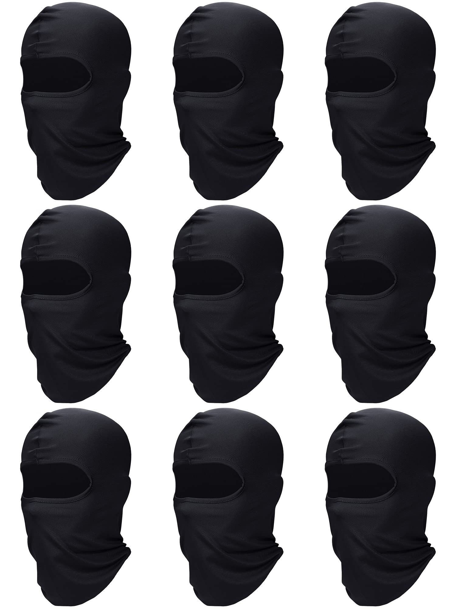Photo 1 of SATINIOR 9 Pieces Ski Mask for Men Full Face Covers Shiesty Mask Balaclava Pasamontañas Hombre for Outdoor Use Black