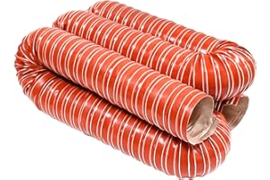 NOWBALL 2in Automotive Air Ducting Hose, Length 4 Meter-13.3 Feet, 2" Intake Tube Silicone Flexible Brake Cooling Duct, 50mm Air Duct Induction Pipe Hose, Exhaust Hose Dryer Vent Hose for Garage Air System