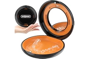 HEMILAB® Retainer Case, Slim Aligner Case with Mirror, Compatible with Invisalign, Mouth Guard Case, Cute Retainer Case with Vent Holes, Black