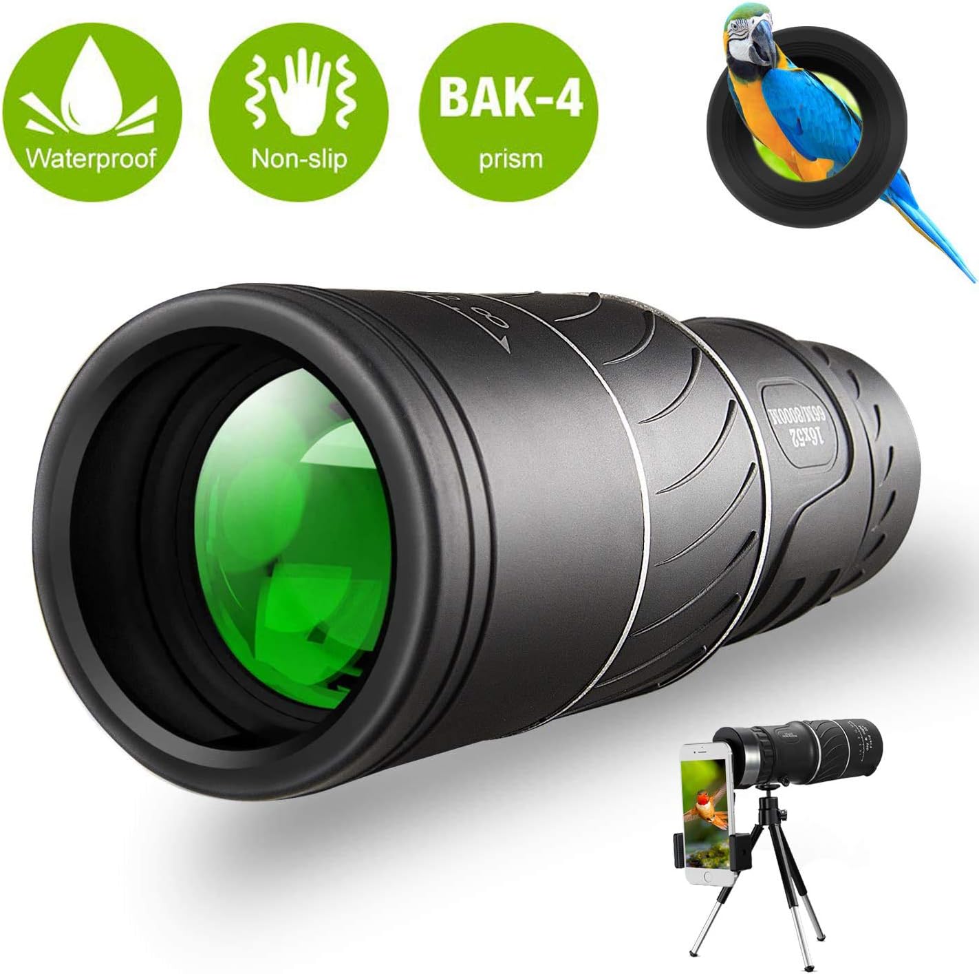 16x52 hd monocular telescope