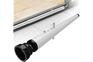 WooFog Sliding Glass Door Security Bar,Window Security Bars Inside,17-50 inch Adjustable Patio Door/Window Lock Bar for Burglar Proof/Child Safety, Window Stoppers for Sliding/Vertical Windows -1 PCS