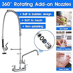 OIERZIN Commercial Kitchen Faucet with Pre-Rinse