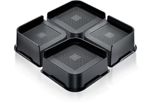 Pllviood Lot de 4 rehausseurs de lit de 5,1 cm, robustes et réglables, blocs de levage pour canapé, table, chaise, cadre de d