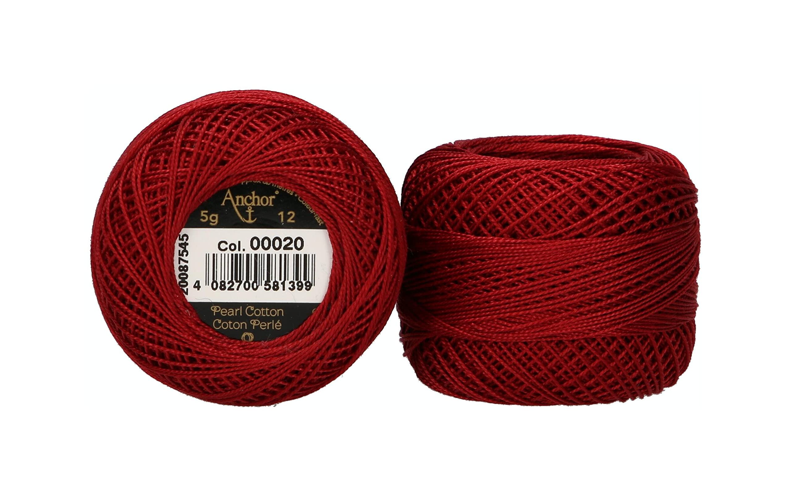 ANCHOR Pearl Yarn, Thickness: 12, Packaging: 5G, Running Length: 56M 20 Embroidery Threads