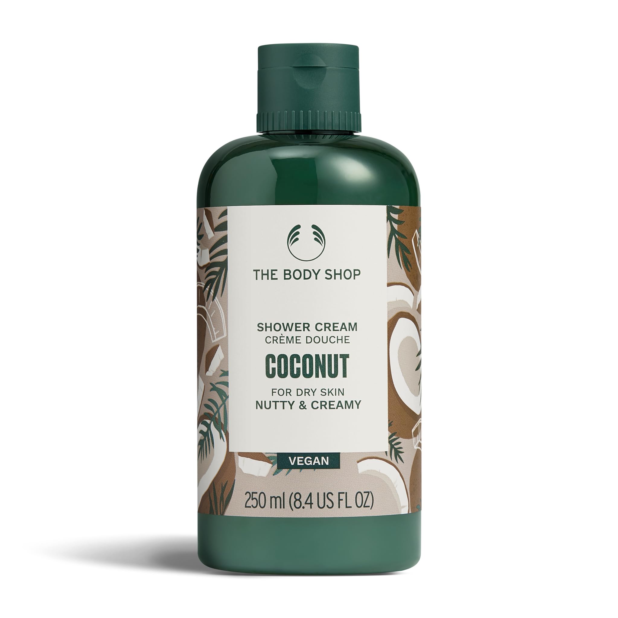 The Body Shop Coconut Shower Cream (1x 250ml), Shower Cream Body Wash for Dry Skin, Shower Gel with 91% Natural Origin, Vegan Body Care for Sensitive Skin