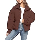 Gihuo Women’s Winter Cropped Puffer Jacket Coat Short Warm Quilted Jacket 2026
