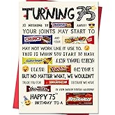 ACHICGIRL Funny 75th Birthday Card for Women Men, Humor 75th Birthday Gifts for Him Her, Unique 75th Bday Decorations Ideas for Parents Grandparents