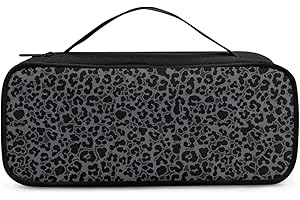 SUITOSELFY Black Leopard Print Stethoscope Case Compatible with 3M Littmann Classic III Monitoring Stethoscopes,Stethoscope Holder Carrying Bag with Pocket for Nurses for Work