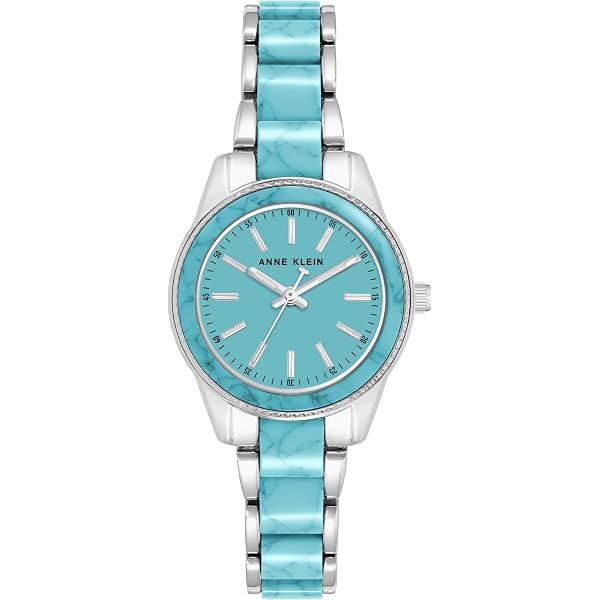 Women\'s Resin Bracelet Watch Blue Silver Amazon.com: Anne Klein Women main image 2