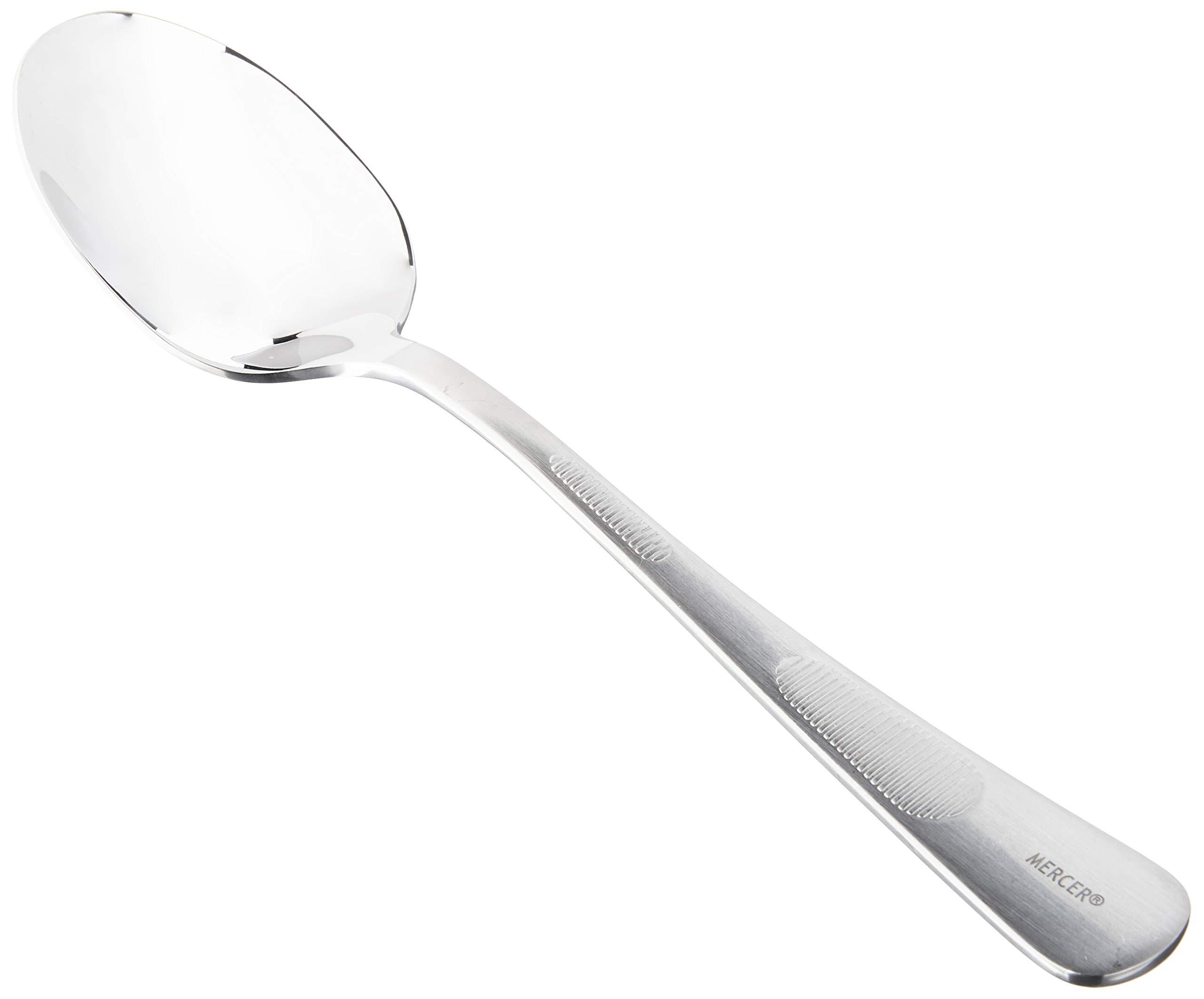 Mercer Culinary 7-7/8-Inch Stainless Steel Plating Spoon with Solid Bowl, Silver