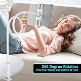 FATE TO FATE Gooseneck Tablet Holder 360° Flexible Lazy Arm Bed Mount White view 2