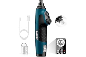 Casfuy Smart 6-Speed Dog Nail Grinder - 50% More Power Pet Nail Grinder with 2 LED Lights Quiet Rechargeable Electric Dog Nail Trimmers File Toenail Grinder for Large Medium Small Dogs & Cats (DB)
