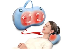 Wiftsar Shiatsu Back and Neck Massager,Gifts for Women Men Mom Dad - Back Massager Deep Tissue Kneading Neck Massage with Heat,3D Electric Pillow(Blue)