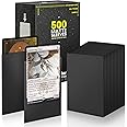 Standard Black MTG Card Sleeves 500 Pack, Card Protectors Sleeves Matte Back Finish, Perfect Shuffling - Protect All Your Trading Cards, TCG Cards & Sports Cards by Fabmaker, Never Tear 66x91mm