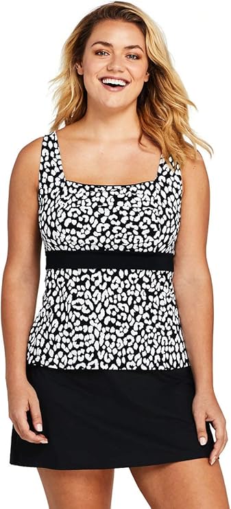 plus size leopard print tankini