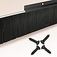 8-Pack Garage Door Brush Seal – CEPIA Black Bottom Sweep – Roll-Up Door Stripping, 2.80" Wide x 39.3" Long, Aluminum Alloy Base, Ideal for Exterior Doors and Industrial Use (314.9 in / 800 cm)