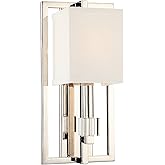 Crystorama Dixon 1 Light Polished Nickel Sconce