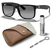 Ray-Ban RB4165 JUSTIN CLASSIC Square Shaped Sunglasses for Men & Women with Official RAYBAN Eyewear Kit