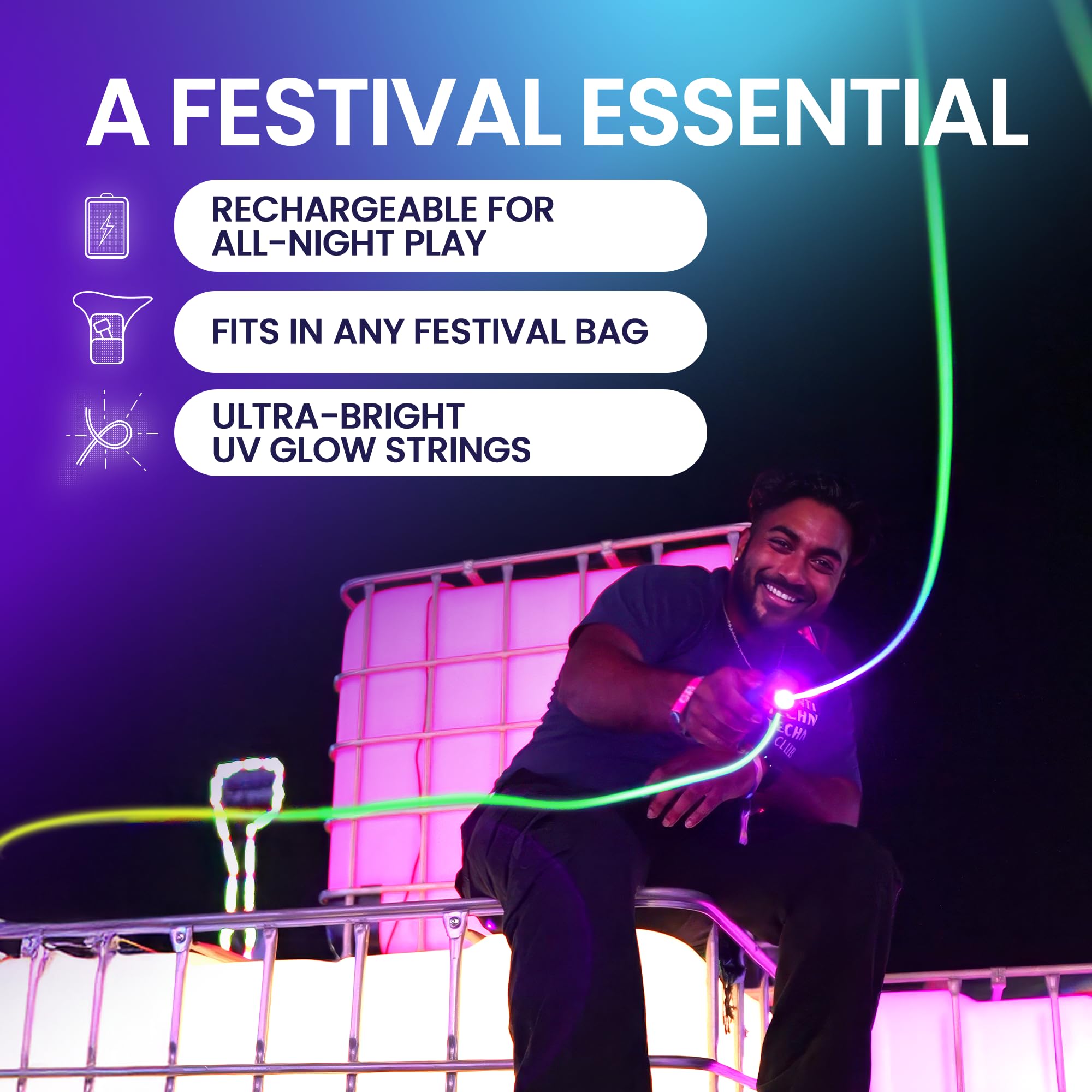 Loop Lasso NANO - Viral Glow in the Dark String Toy - 100+ Tricks, Beginner-to-Pro - Stocking Stuffers for Teen Boys, Christmas Gift for Boys 8-13+, Cool Gadgets for Kids & Adults