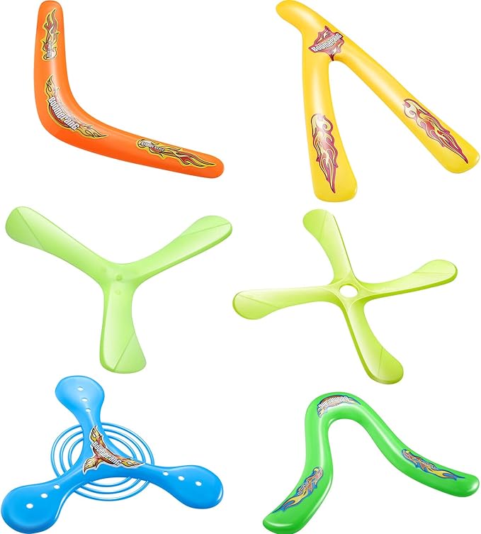 Wrestler 6 Pieces Boomerang, Plastic Boomerangs Colorful Returning