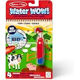Melissa &amp; Doug On the Go Water Wow! Farm Reusable Coloring Book Toy | 4 Reusable Farm Boards, Refillable Water Pen, Mess-Free Travel Toys, Arts &amp; Crafts, Sensory Play, Preschool Toys, Ages 3+