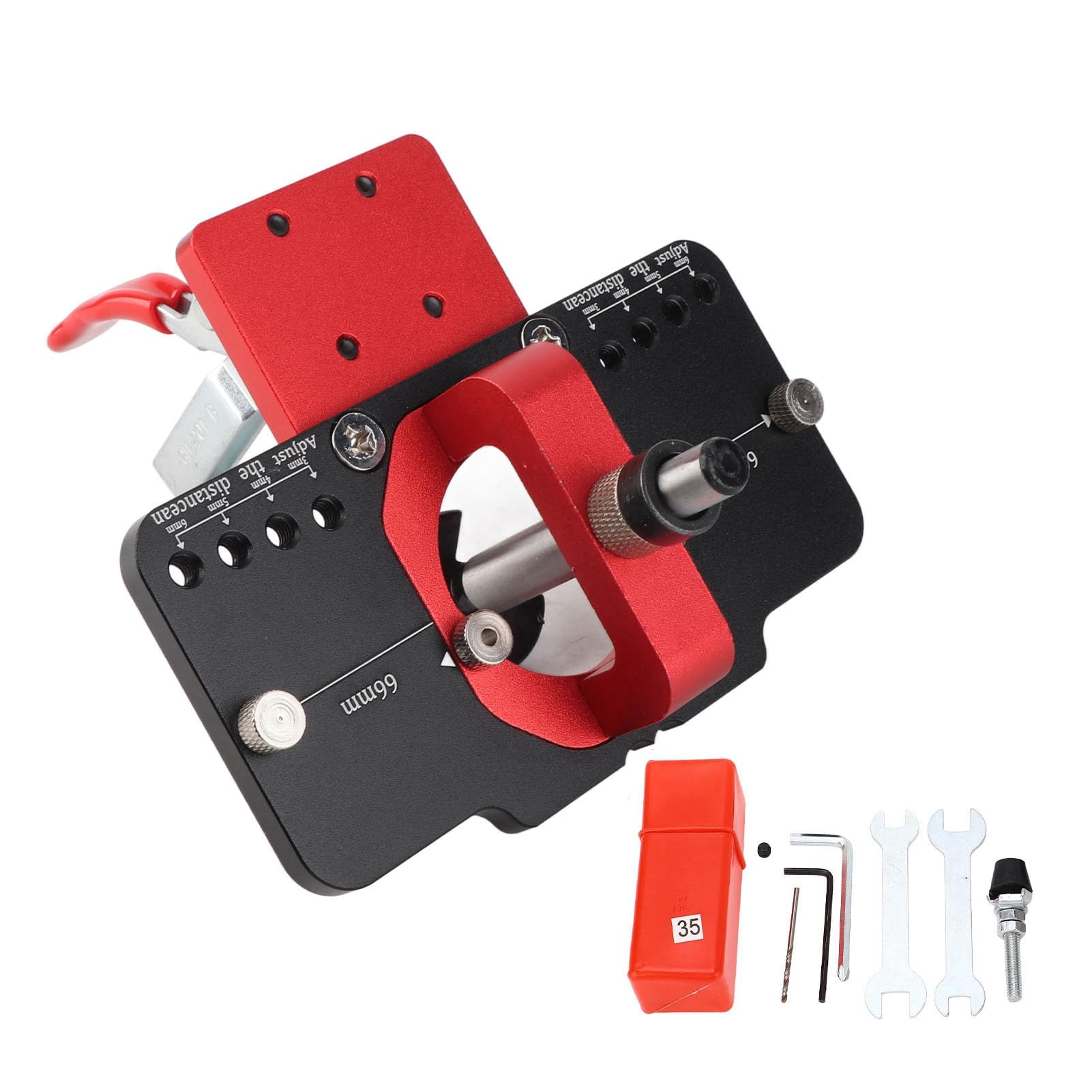 35mm Concealed Hinge Drilling Guide for Woodworking Cabinet Jigs - Drill Bit Locator Set with Cabinet Hinge Hole Template