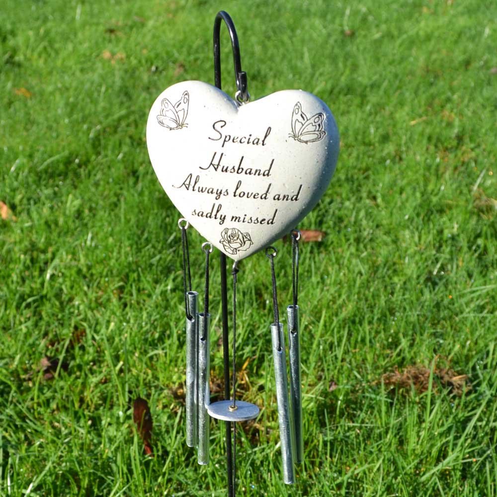 Angraves Special Husband Always Loved Sadly Missed Memorial Wind Chime