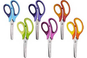 W.A. PORTMAN WA Portman 5 Inch Blunt Kids Scissors 6 Pack - School Scissors Bulk Scissors - Blunt Scissors For Kids - Childrens Scissors - Small Scissors for School Kids Scissors Bulk - Kids Safety Scissors