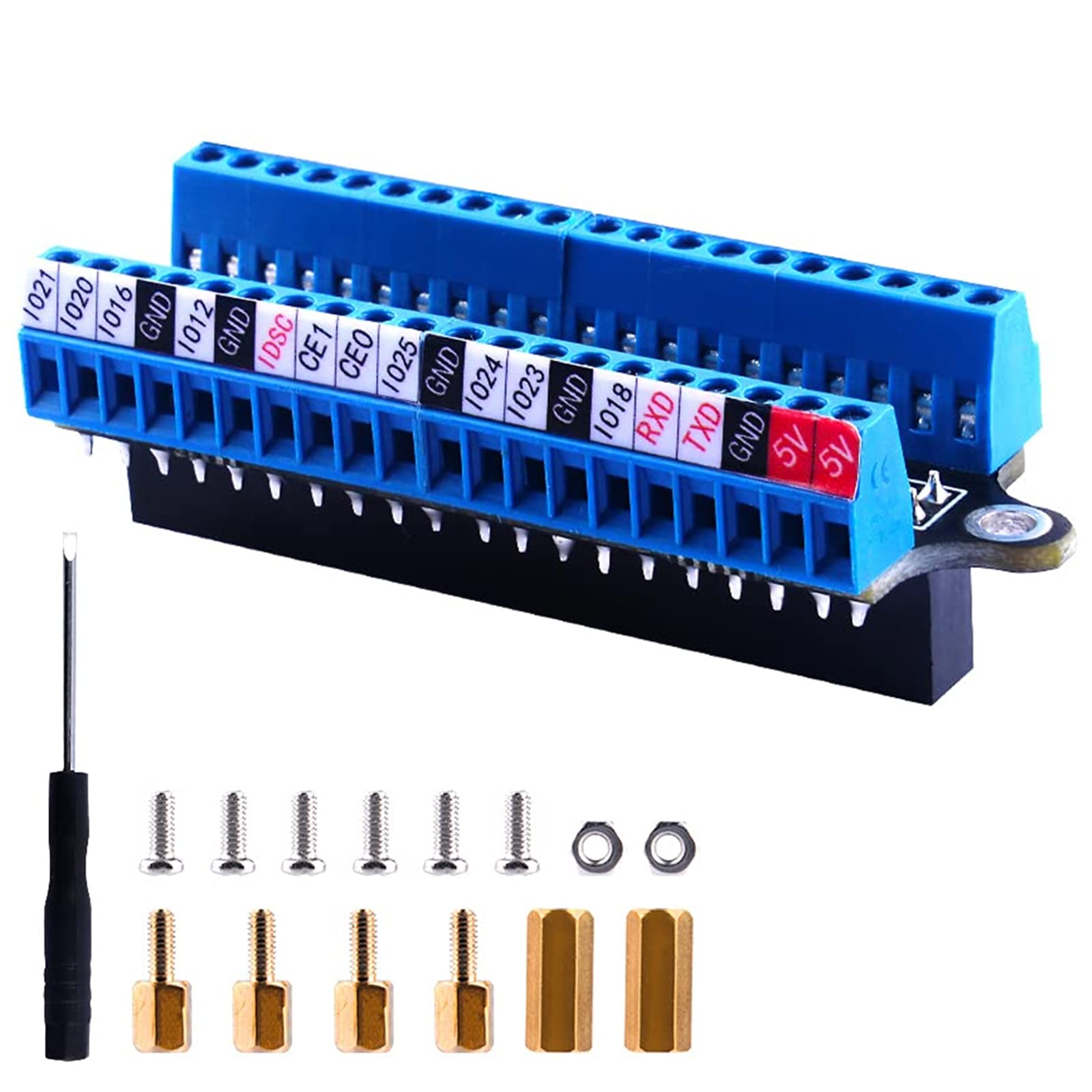 XTVTX Micro GPIO Terminal Block Breakout Board Module, GPIO Expansion Board Micro Connector for 4B/3B+/3B/2B