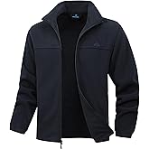 UTWGN Men's Soft Polar Fleece Jacket with Pockets Lightweight Outdoor Recreation Full Zip Coat