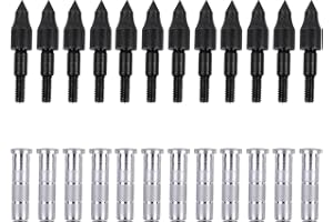 SLNNROA Arrow Inserts for Carbon Arrows Tips Archery Field Points Practice Tips for Carbon Arrow Shaft