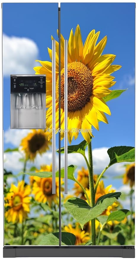 StickersNews Pegatina Nevera Americano Déco Cocina Girasol, Fond ...