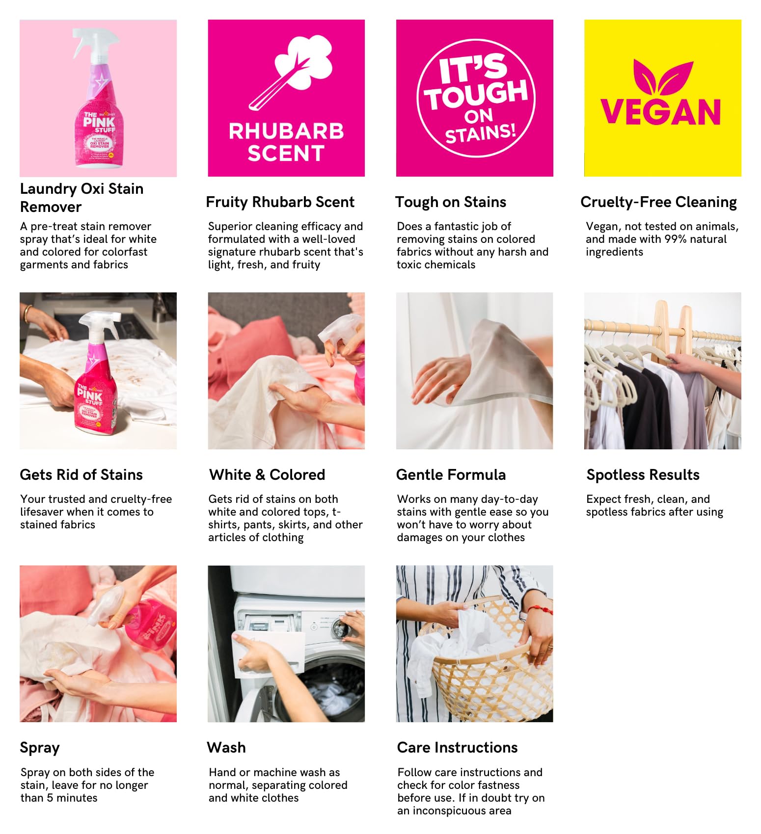 Stardrops - The Pink Stuff - The Miracle Laundry Oxi Stain Remover Spray 500ml