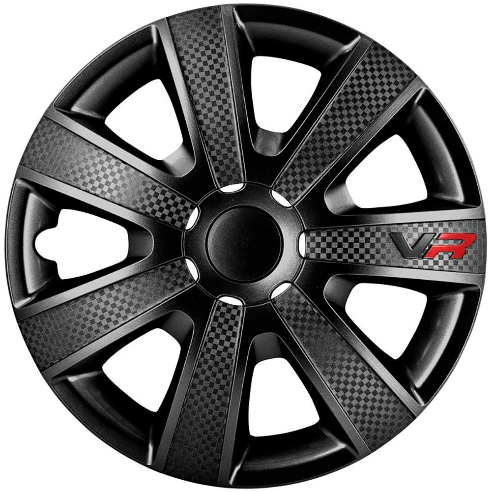 AutoStyle Set of 4 wheel covers VR 15-inch black/carbon-look/logo
