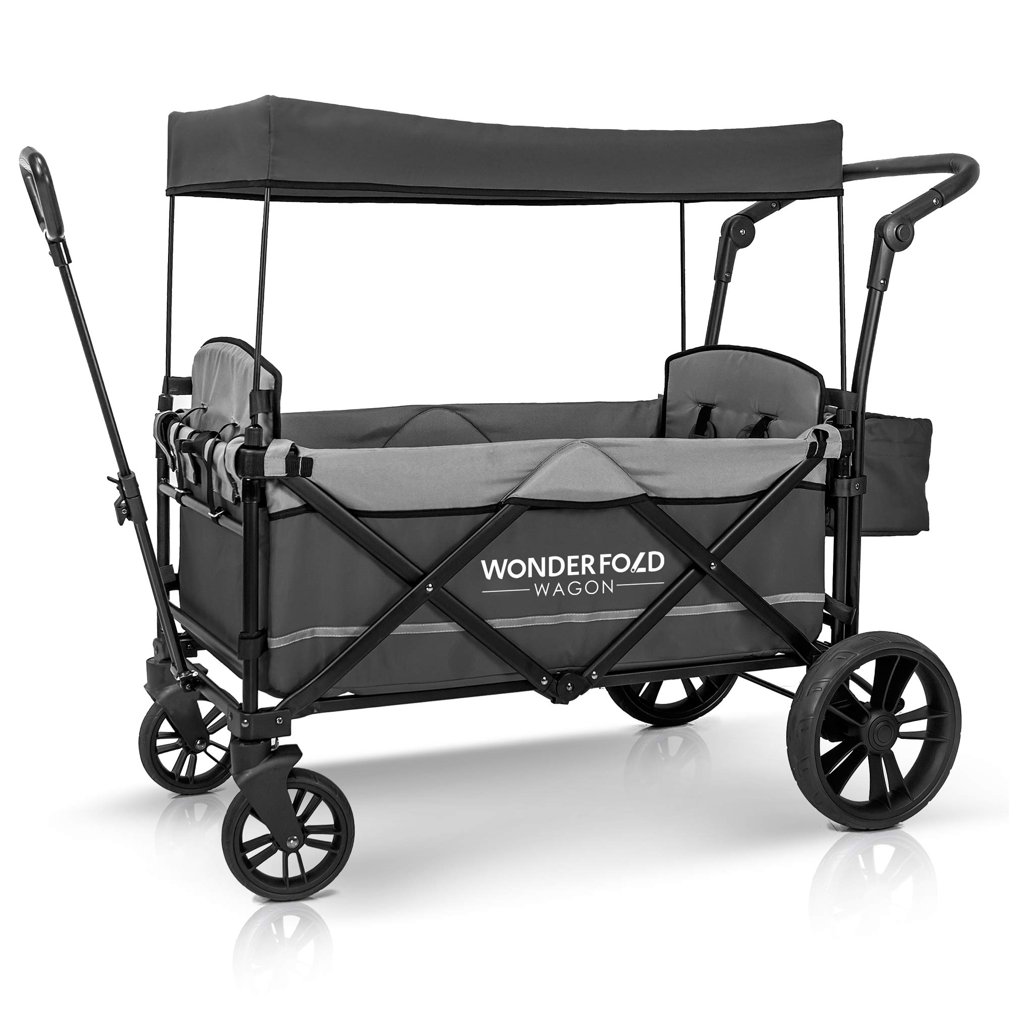 WonderFold Baby 2-Passenger Stroller Wagon, Gray