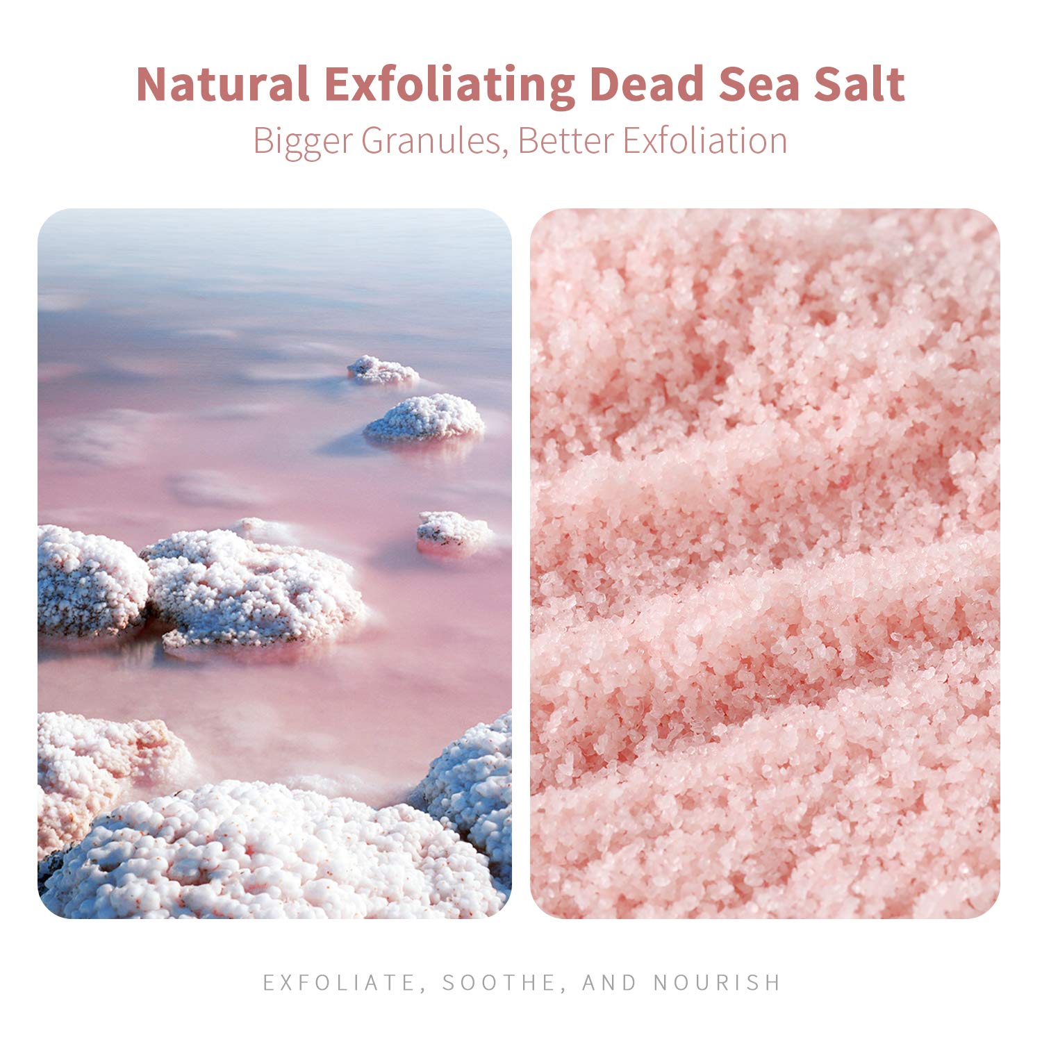 Natural Grapefruit Exfoliating Body Scrub - Shooting Organic Dead Sea Salt Anti Aging Acne Wrinkles Cellulite Remover Exfoliator Moisturizing Vitamin E Vitamin C Coconut Oil Scrubs for Women Men 10 oz : Beauty