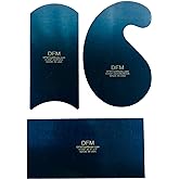 DFM Tool Works Blue Curved Cabinet Scraper Cards - Cabinet Scraper for Woodworking, Card Scraper Tool for Precision and Fine Finishes - Ideal Tool for Woodworking Projects - Made in USA (Set of 3)